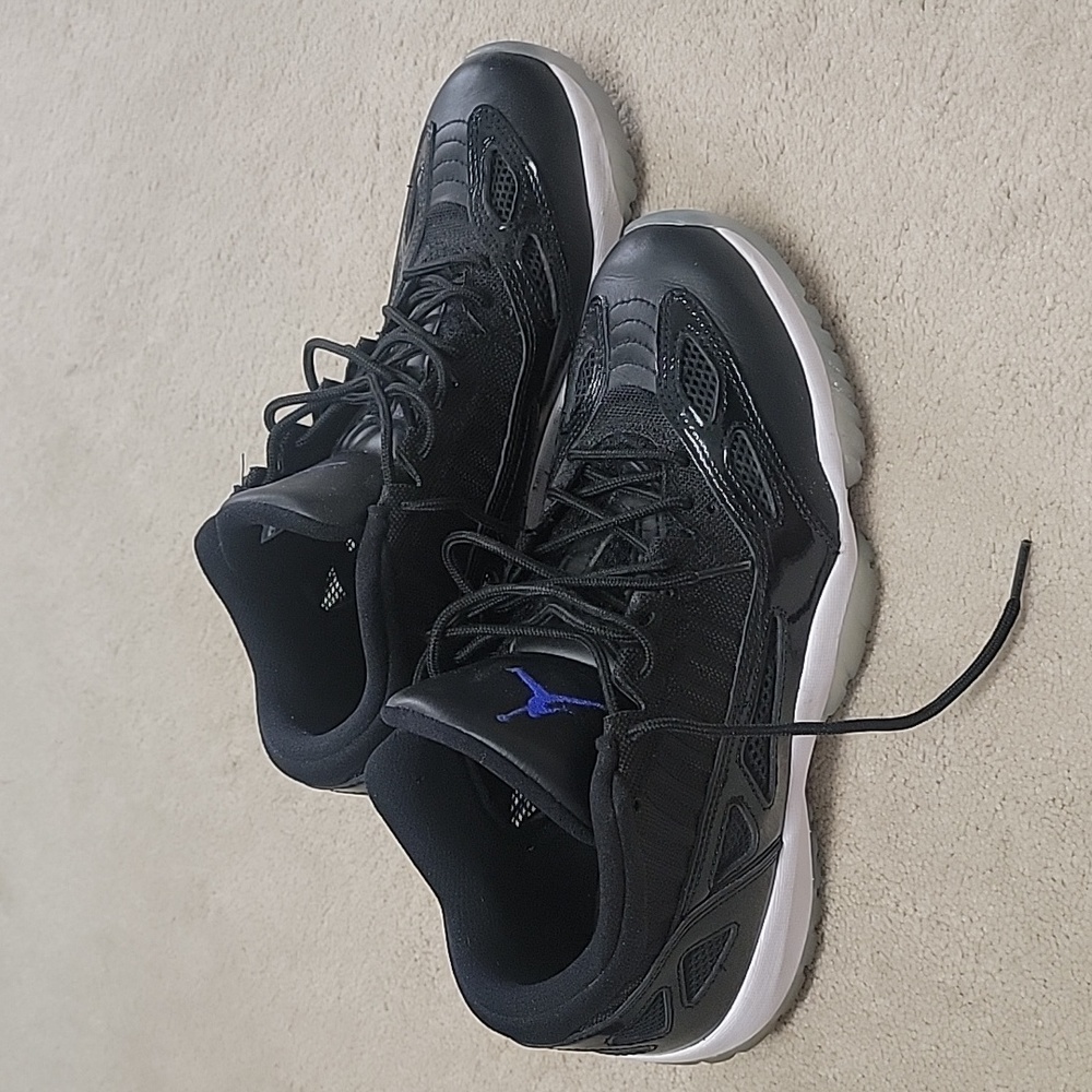 Jordan sneakers, black mids with white/clear sole, size 10.5